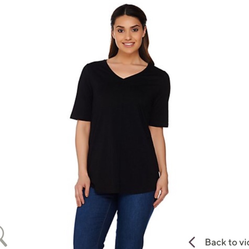 Denim &a co essential top BLACK